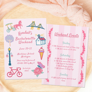 Invitación Fiesta de Bachelorette de la Isla Mackinac