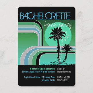 Invitación Fiesta de Bachelorette de la Palmilla Tropical Ret
