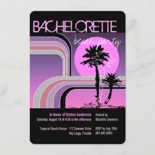 Invitación Fiesta de Bachelorette de la Palmilla Tropical Ret
