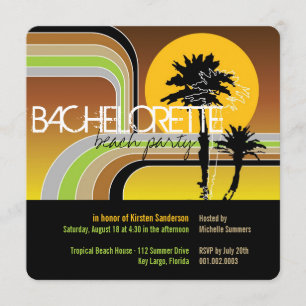 Invitación Fiesta de Bachelorette de la Palmilla Tropical Ret