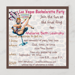 Invitación Fiesta de Bachelorette de la piel del leopardo de