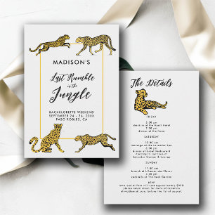 Invitación Fiesta de Bachelorette de la Selva Safari Cheetah