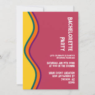Invitación Fiesta de Bachelorette de las Olas del Sudoeste Re