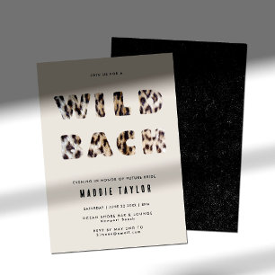 Invitación Fiesta de Bachelorette de Leopardo de Bach Wild