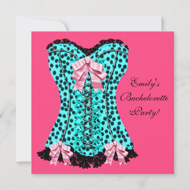 Invitación Fiesta de Bachelorette de los talones altos de leo (Anverso)