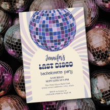Fiesta de Bachelorette de Retro Disco Ball Groovy 