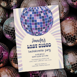 Invitación Fiesta de Bachelorette de Retro Disco Ball Groovy 