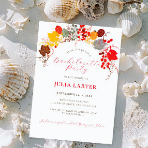 Invitación Fiesta de Bachelorette de Uva de Berry Floral Fran