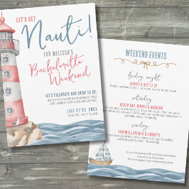 Invitación Fiesta de Bachelorette de Verano Náutico