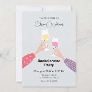Invitación Fiesta de Bachelorette de vidrio de Salud