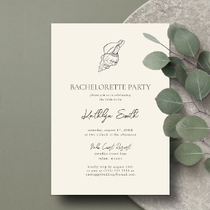 Invitación Fiesta de Bachelorette del Océano de la Shell mode