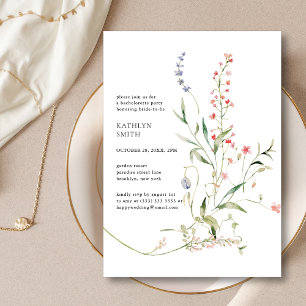 Invitación Fiesta de Bachelorette en el jardín floral moderno