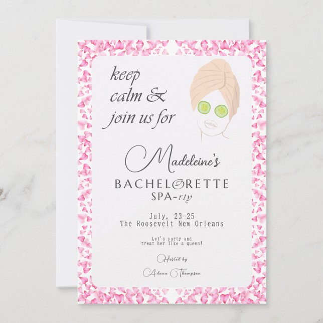 Invitación Fiesta de Bachelorette Getaway Getaway (Anverso)