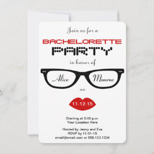 Invitación Fiesta de Bachelorette Hipster