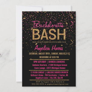 Invitación Fiesta de Bachelorette / Lingerie Shower Plan de f