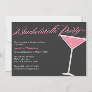 Invitación Fiesta de Bachelorette Martini