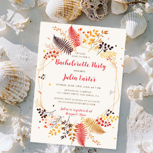 Invitación Fiesta de Bachelorette para el Bosque de Flores Si