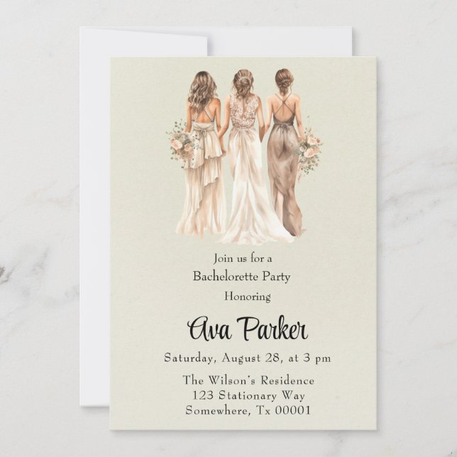 Invitación Fiesta de Bachelorette para las Brigadas Verdes Li (Anverso)