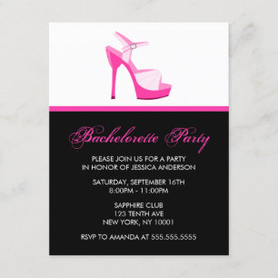 Invitación Fiesta de Bachelorette Rosa
