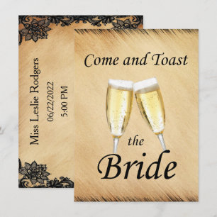 Invitación Fiesta de Bachelorette Rust and Lace