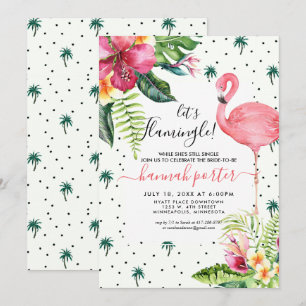 Invitación Fiesta de Bachelorette Temática Flamingo