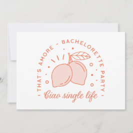 Invitación Fiesta de Bachelorte tema de verano italiano diver