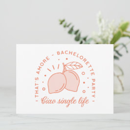 Invitación Fiesta de Bachelorte tema de verano italiano diver