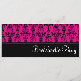 Invitación Fiesta de bachillerato color rosa y negro