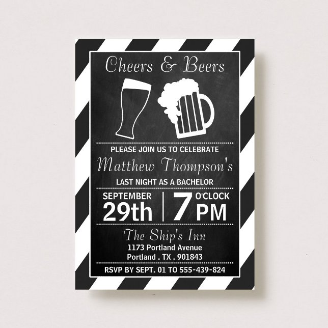 Invitación Fiesta de bachillerato de Chalkboard (Subido por el creador)