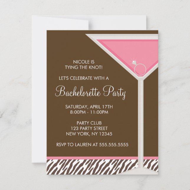 Invitación Fiesta de bachillerato de cristal rosado (Anverso)
