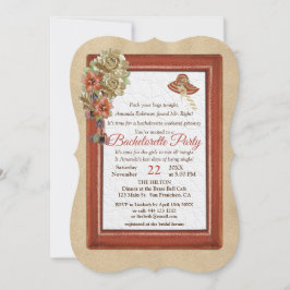 Invitación Fiesta de bachillerato de cuero y textura Ante