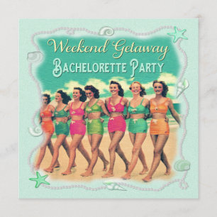 Invitación Fiesta de bachillerato de fin de semana de Retro B