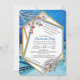 Invitación Fiesta de bachillerato de invierno geométrico con 