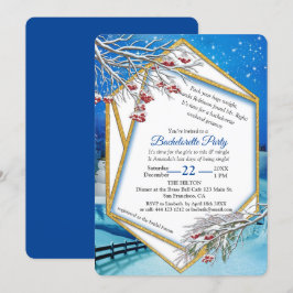 Invitación Fiesta de bachillerato de invierno geométrico con 