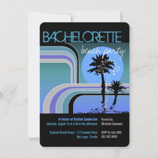 Invitación Fiesta de bachillerato de la palma tropical retro