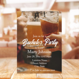 Invitación Fiesta de bachillerato de lentes de cerveza