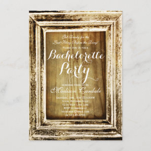 Invitación Fiesta de bachillerato de madera rústica invita