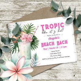 Invitación Fiesta de bachillerato de playa tropical