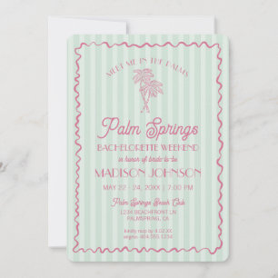 Invitación Fiesta de bachillerato Green Palm Springs Pastel B