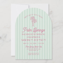 Invitación Fiesta de bachillerato Green Palm Springs Pastel B