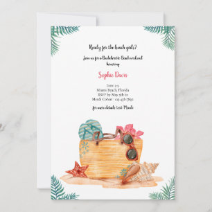 Invitación Fiesta de bachillerato lista para la playa