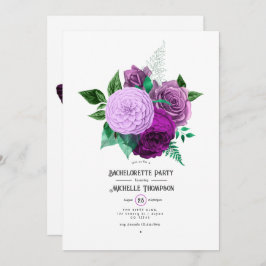 Invitación Fiesta de bachillerato morado y verde