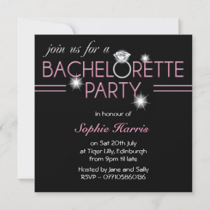 Invitación Fiesta de bachillerato rosa del anillo