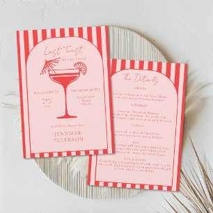Invitación Fiesta de bachillerato rosado de Boho Beach Itiner