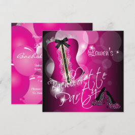 Invitación Fiesta de bachillerato rosado divertido