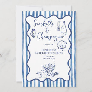 Invitación Fiesta de bachillerato y champán