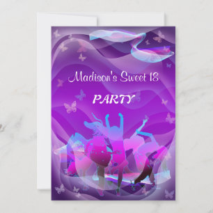 Invitación Fiesta de baile de cumpleaños