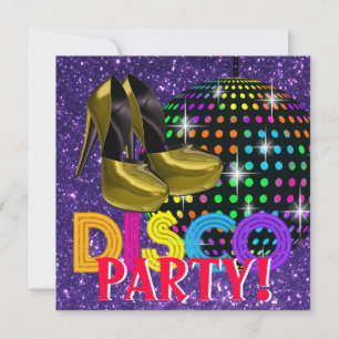 Invitación Fiesta de baile Disco Bola de espejo