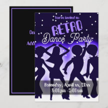 Fiesta de baile retro púrpura
