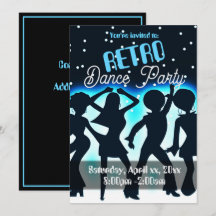 Fiesta de Baile Retro Verde Azul 